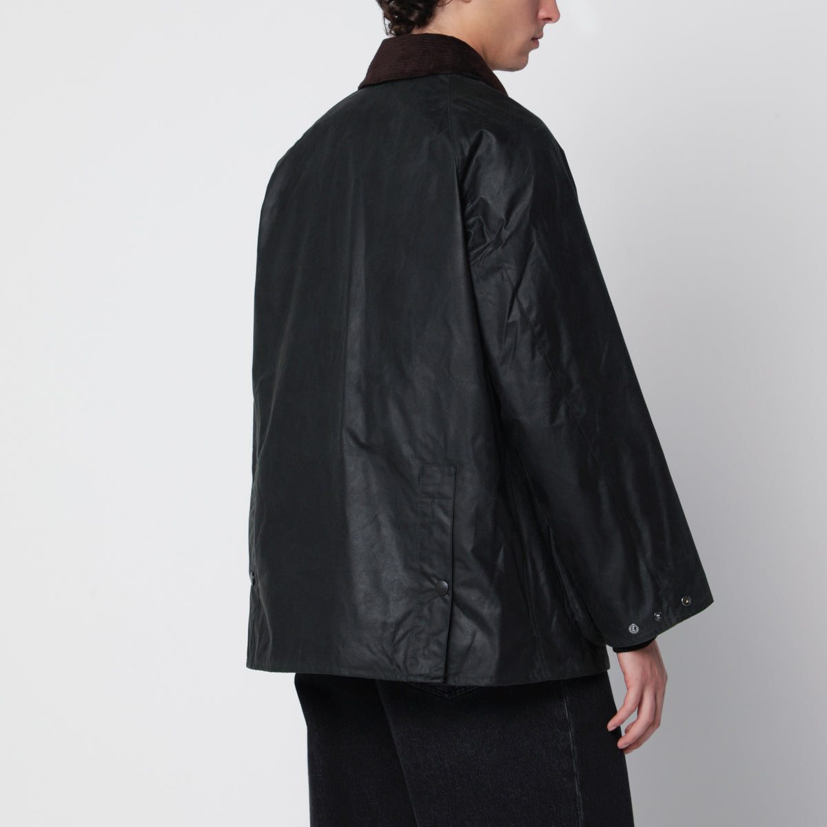 Veste OS Bedale vert sauge en coton ciré