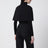 Schwarzer Cropped-Cape aus Cady
