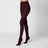 Collant bordeaux in misto cotone a coste
