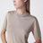 Maglia in cachemire e seta beige roccia