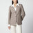 Single-Breasted Jacket in Dark Khaki Cashmere Foulé