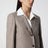 Single-Breasted Jacket in Dark Khaki Cashmere Foulé