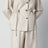 Veste beige en lin et soie avec cordon de serrage