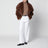 Pull col roulé camel chiné en laine vierge