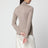Dunkelbrauner melierter Kaschmir-Rollkragenpullover