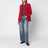 Red wool cady blazer