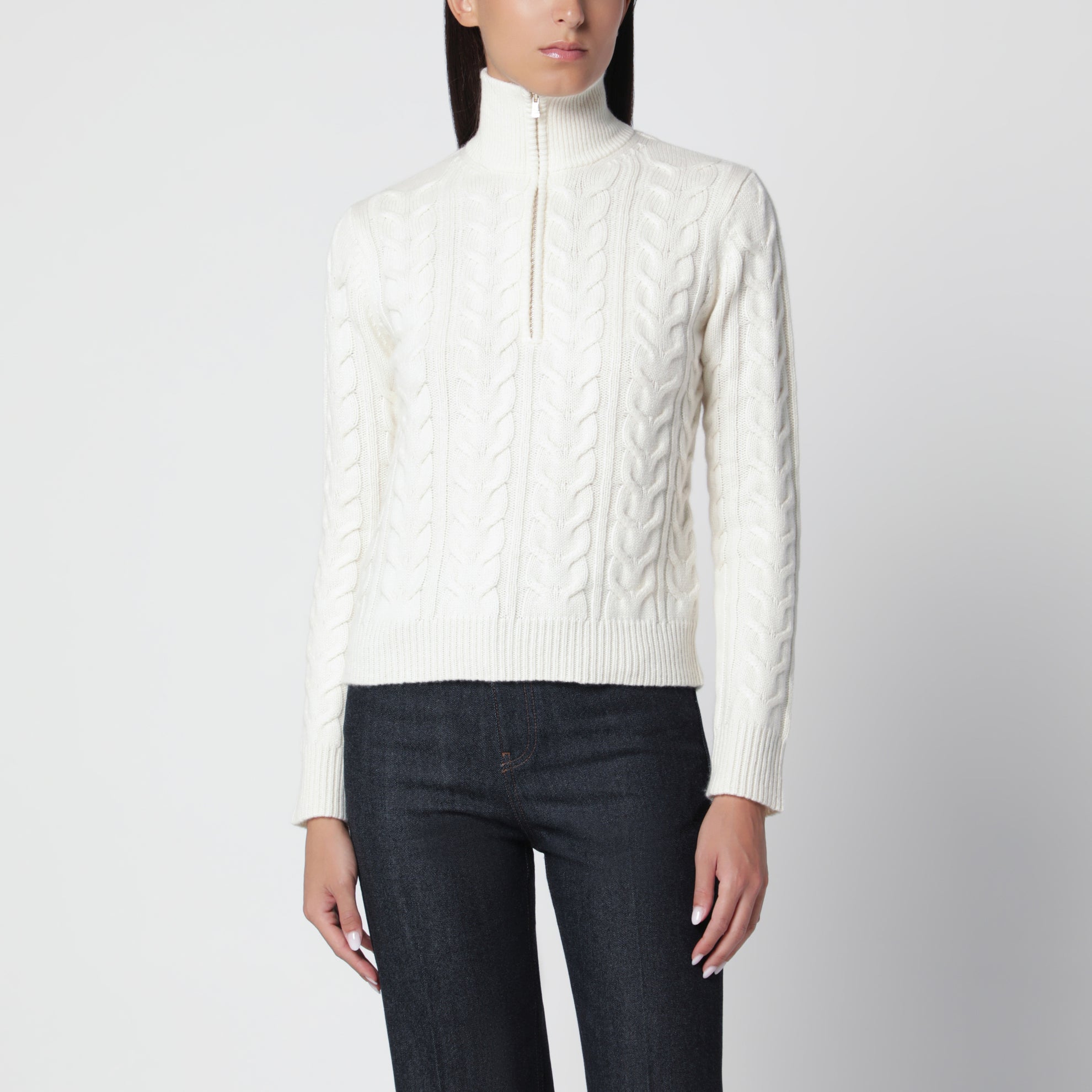 Maglione Mxmlibero bianco in cashmere
