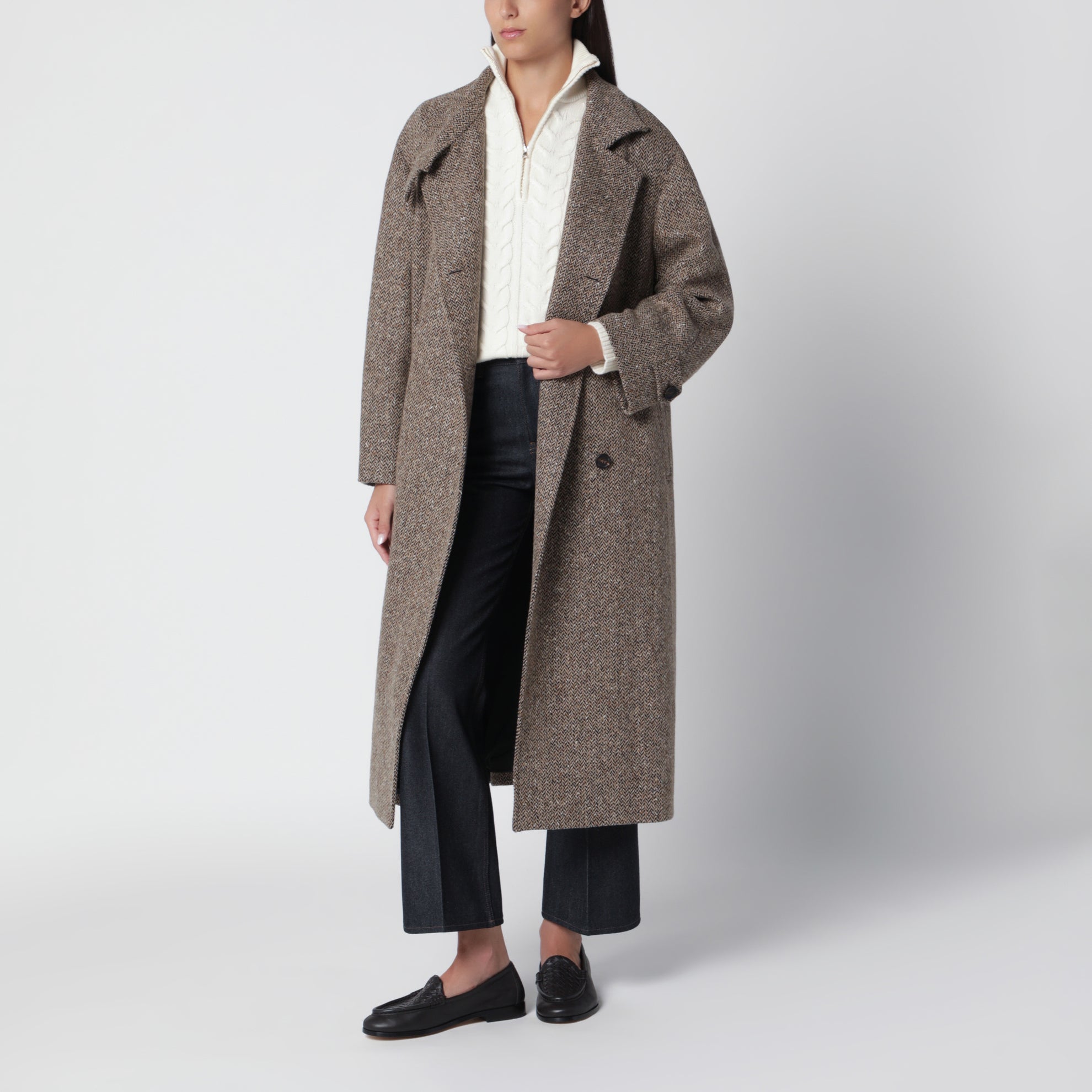 Maglione Mxmlibero bianco in cashmere