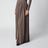 Long Pleated Skirt in Dark Khaki Lightweight Jersey