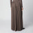 Long Pleated Skirt in Dark Khaki Lightweight Jersey