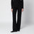 Schwarze Palazzo-Hose aus reinem Wollcady