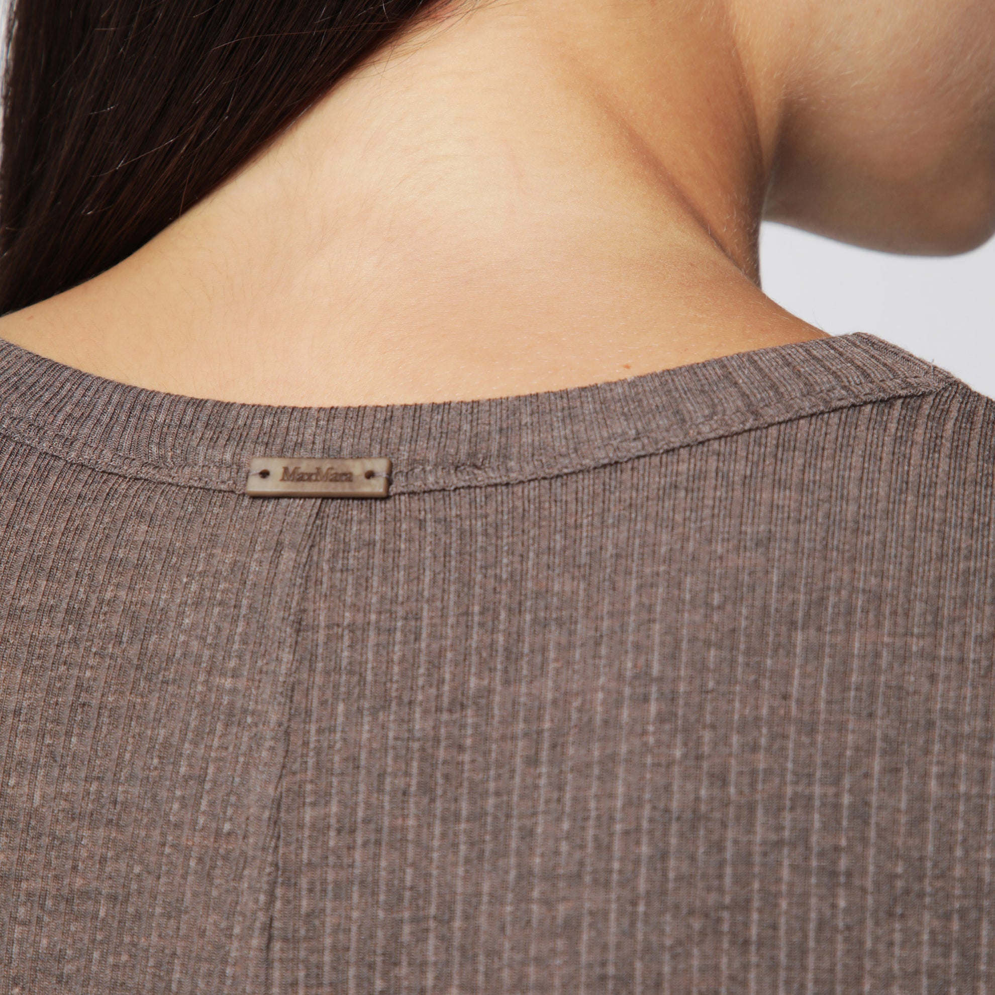Langarmshirt aus Jersey in Dunkelkhaki