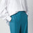 Turquoise wool and silk-blend trousers