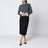 Black pencil skirt in zibeline camel