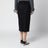 Black pencil skirt in zibeline camel