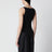 Pull sans manches en viscose crêpe noir