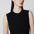 Robe midi évasée en viscose crêpe noire
