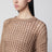 Cotton mesh long-sleeve sweater in Desert
