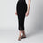 Long sheer net cotton skirt in black