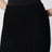Long sheer net cotton skirt in black