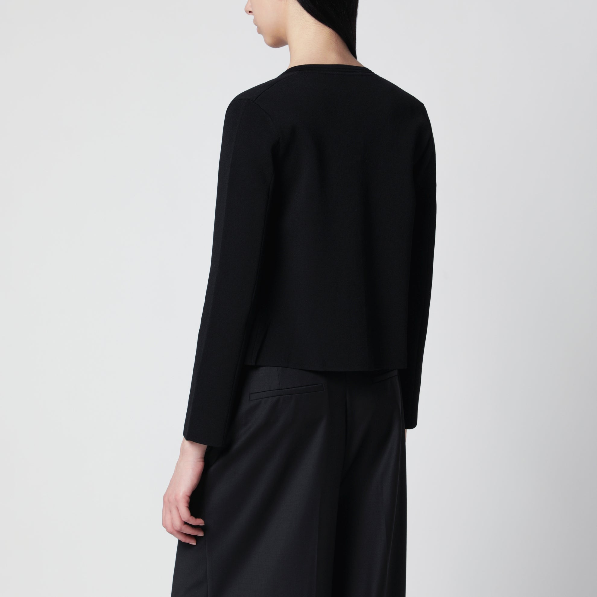 Cardigan noir en mélange de viscose