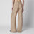 Regular-fit linen natté trousers in sand