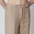 Regular-fit linen natté trousers in sand