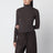 Pull col roulé marron en laine vierge