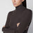 Brauner Rollkragenpullover aus Schurwolle