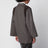 Grauer melierter Oversize-Blazer aus Wolle
