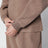 Felpa con cappuccio marrone in lana e cashmere