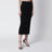 Midi skirt in compact crêpe jersey in black