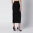 Midi skirt in compact crêpe jersey in black