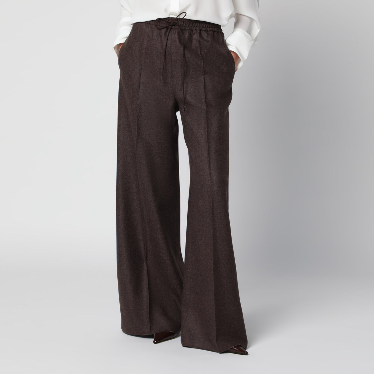 Wolf trousers in mélange wool