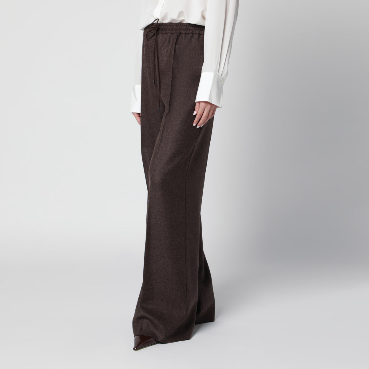 Wolf trousers in mélange wool