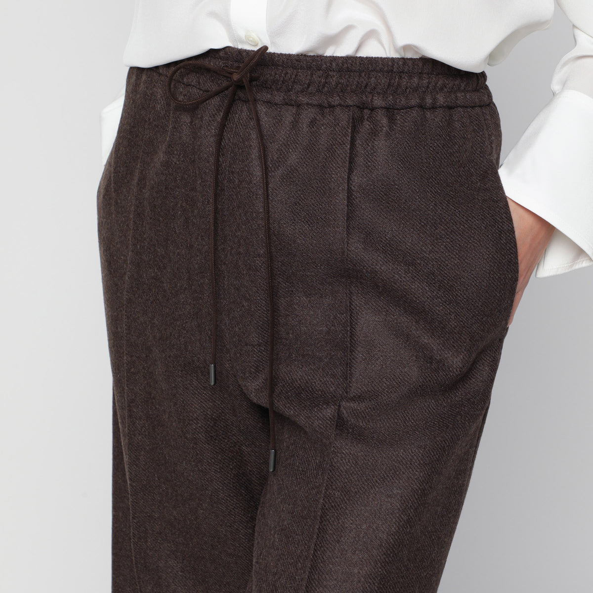 Wolf trousers in mélange wool