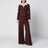 Wide-leg trousers in burnt wool with a denim effect