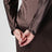 Brown long dress in silk satin