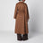 Cappotto lungo color cammello scuro in cashmere