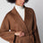 Cappotto lungo color cammello scuro in cashmere