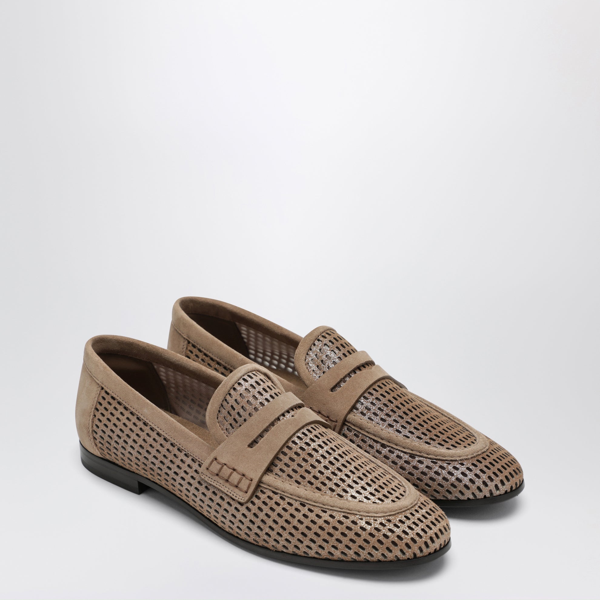 Mocassins marron en cuir Sparkling Net