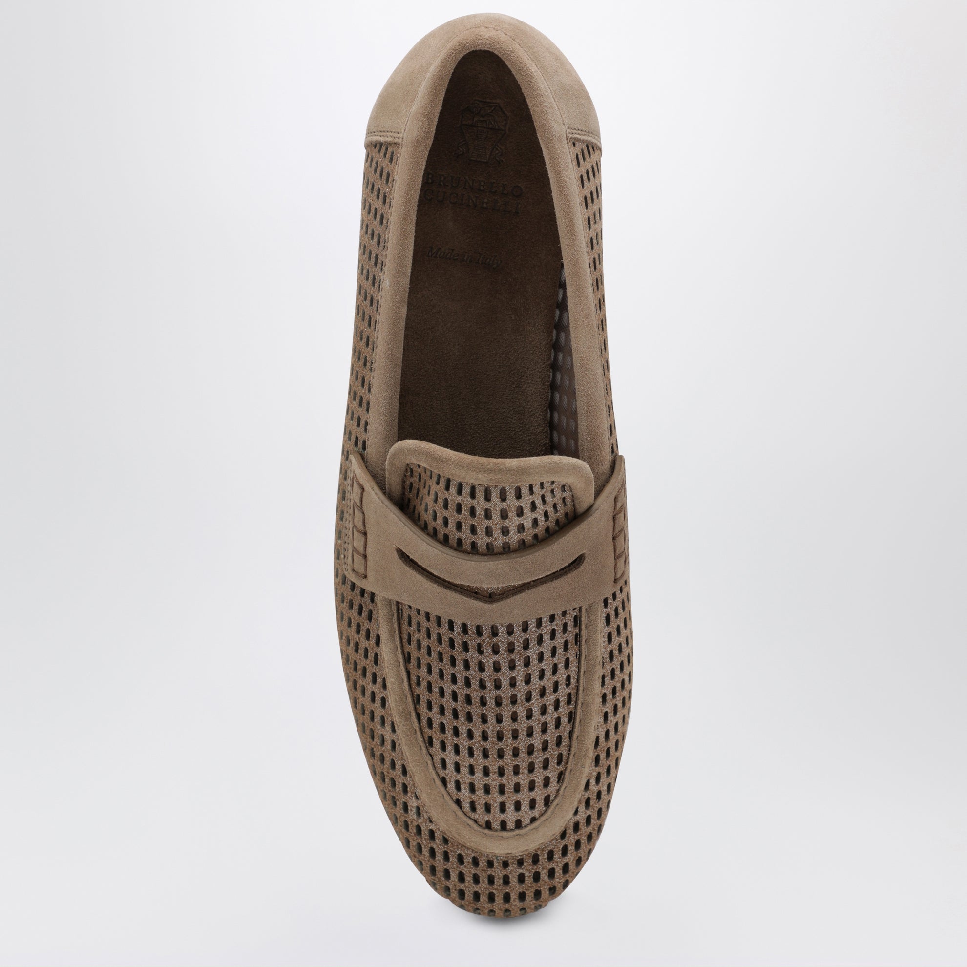 Mocassins marron en cuir Sparkling Net