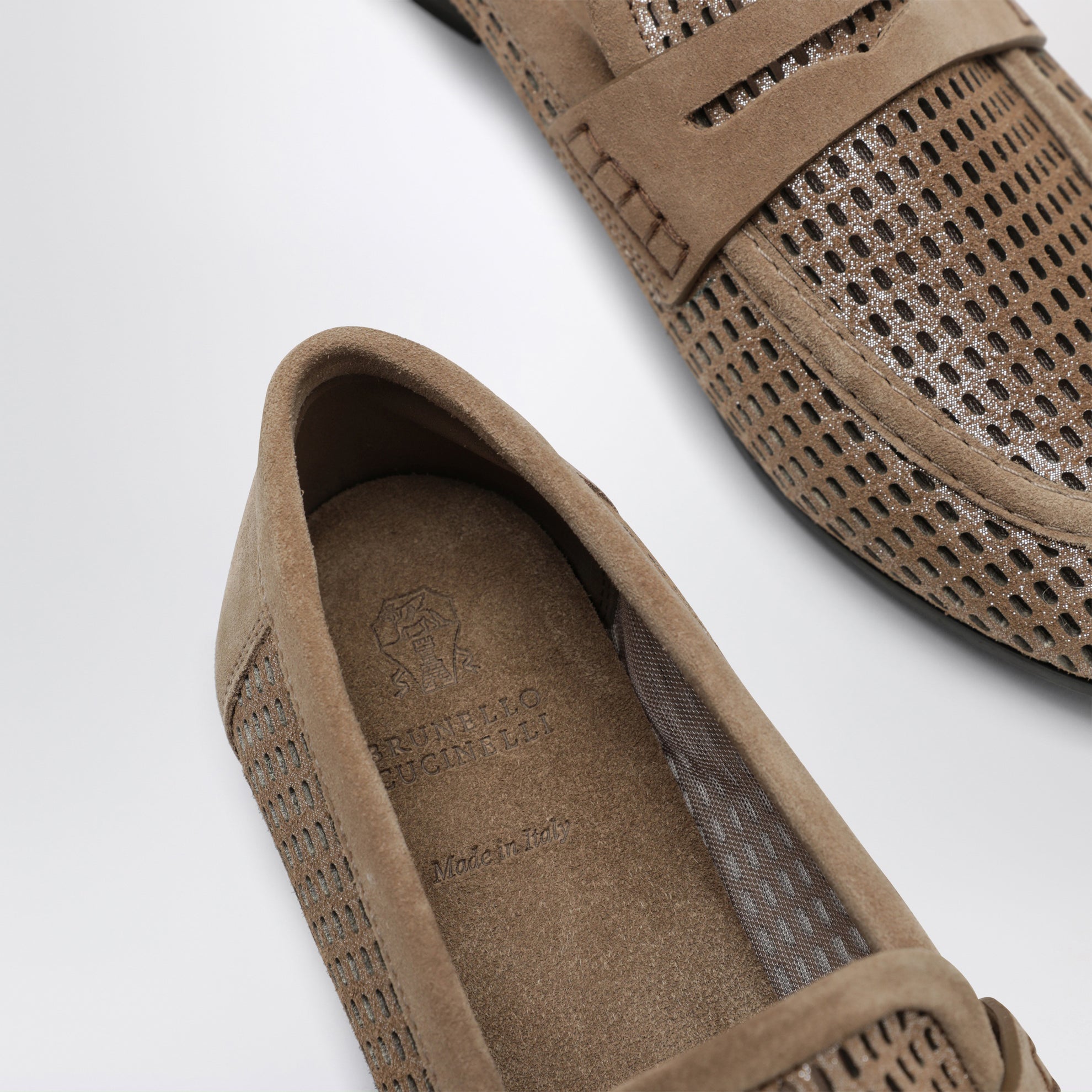 Mocassins marron en cuir Sparkling Net