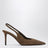 Caramello suede slingback pumps with Monili