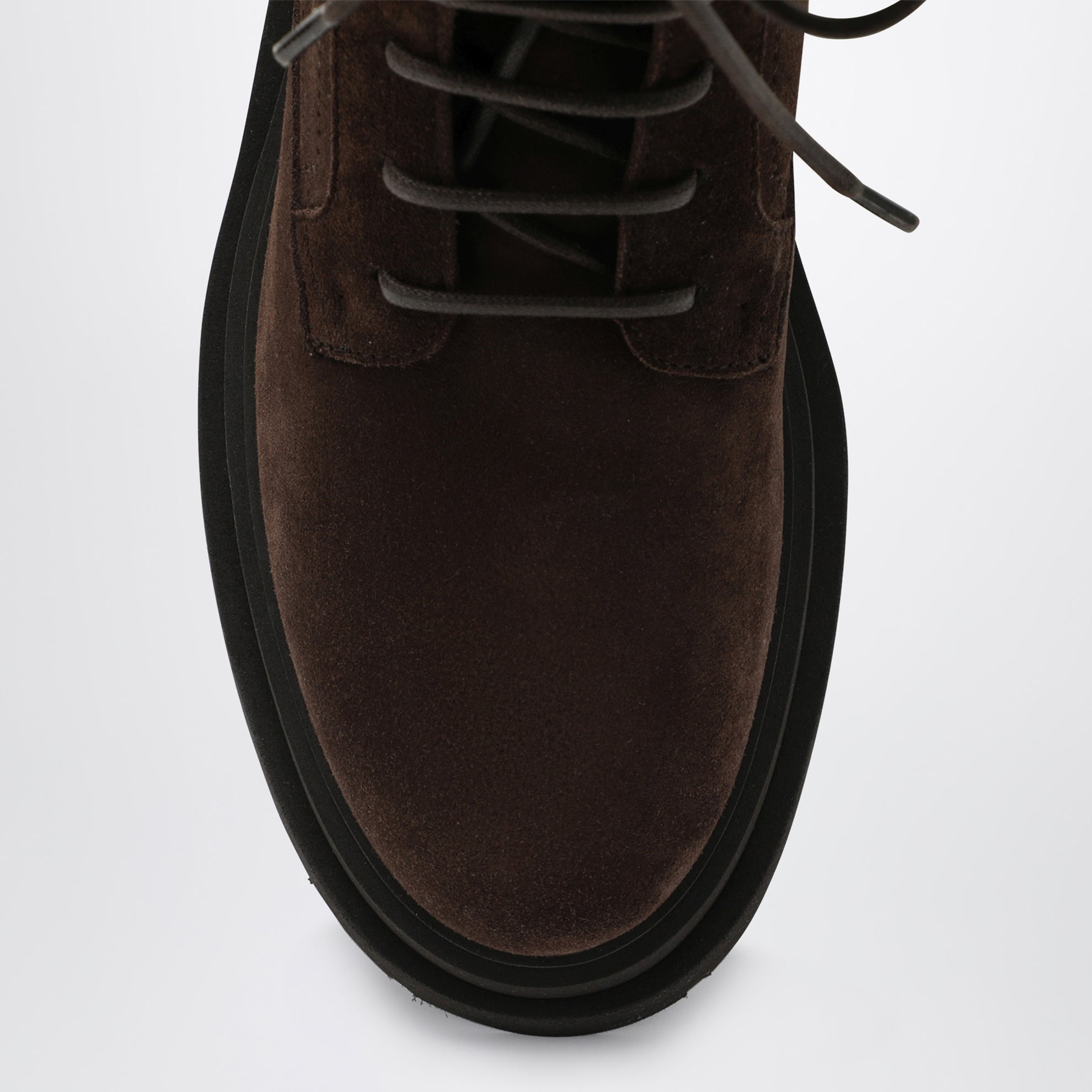 Espresso Suede Boots with Virgin Wool Insert