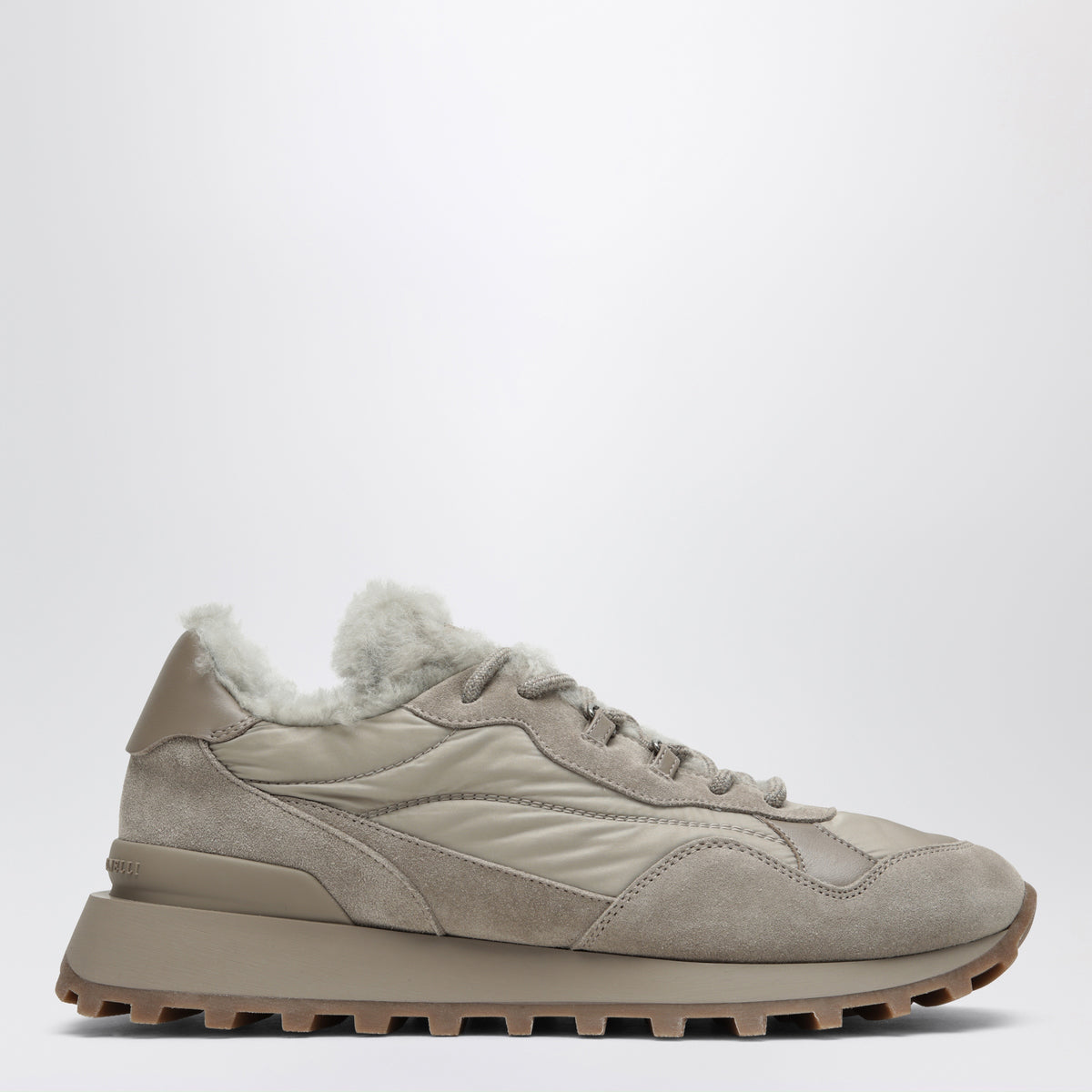 Sneakers Runners Ice in camoscio e cotone techno