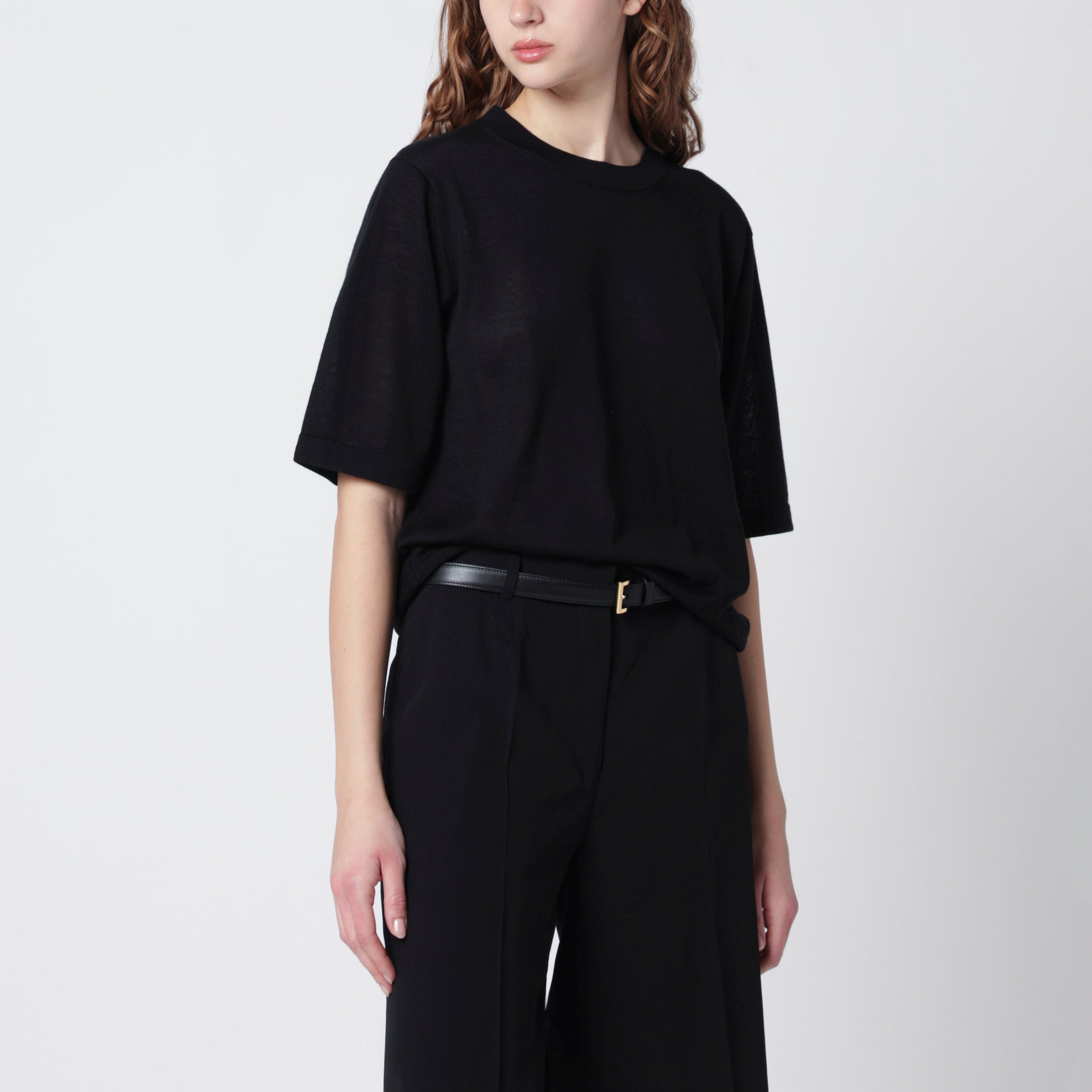 Top Nala Noir En Cachemire Fluide
