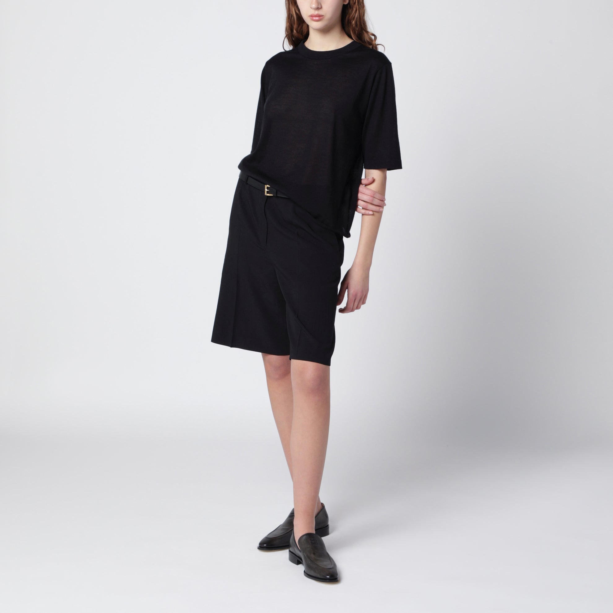 Top Nala Noir En Cachemire Fluide