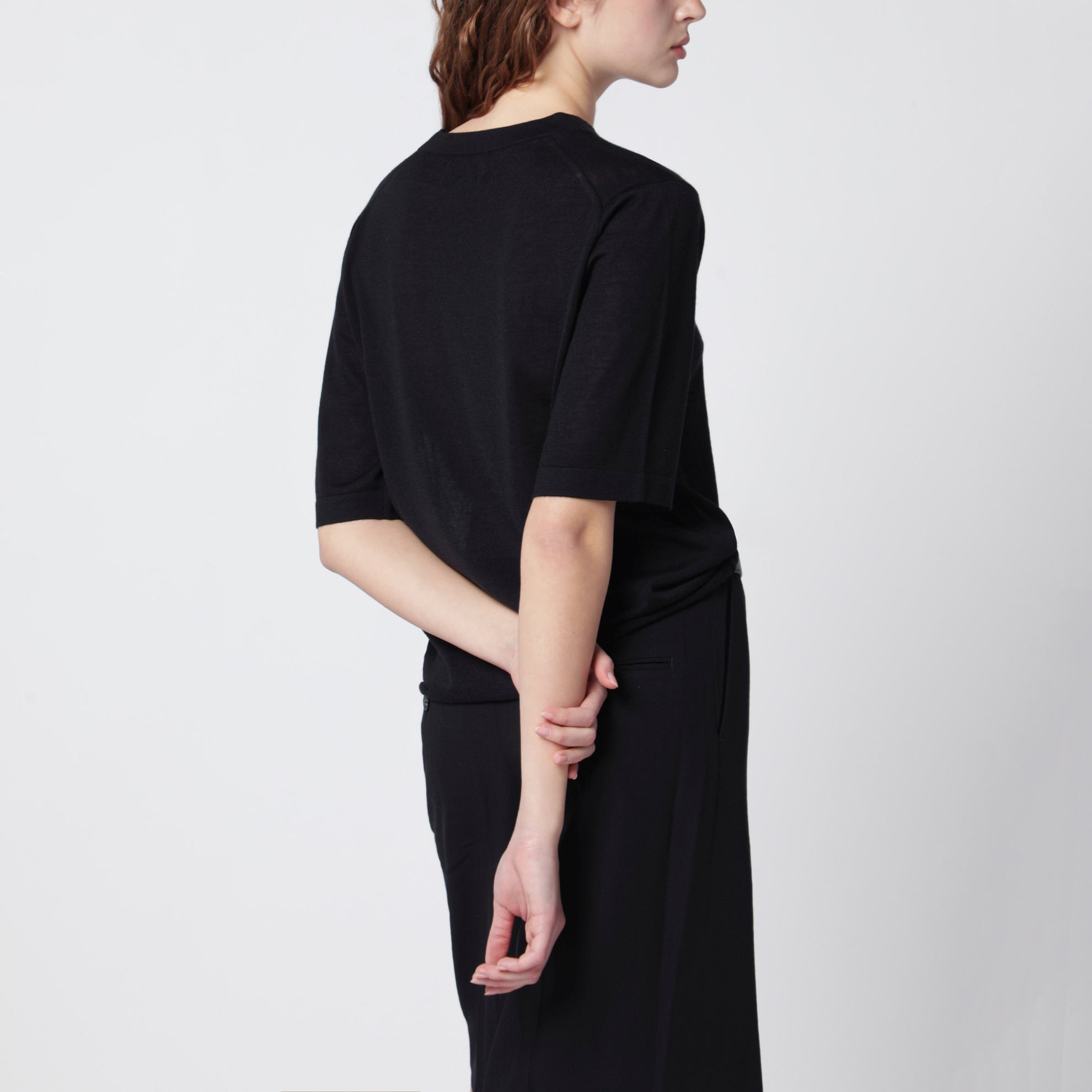 Top Nala Noir En Cachemire Fluide