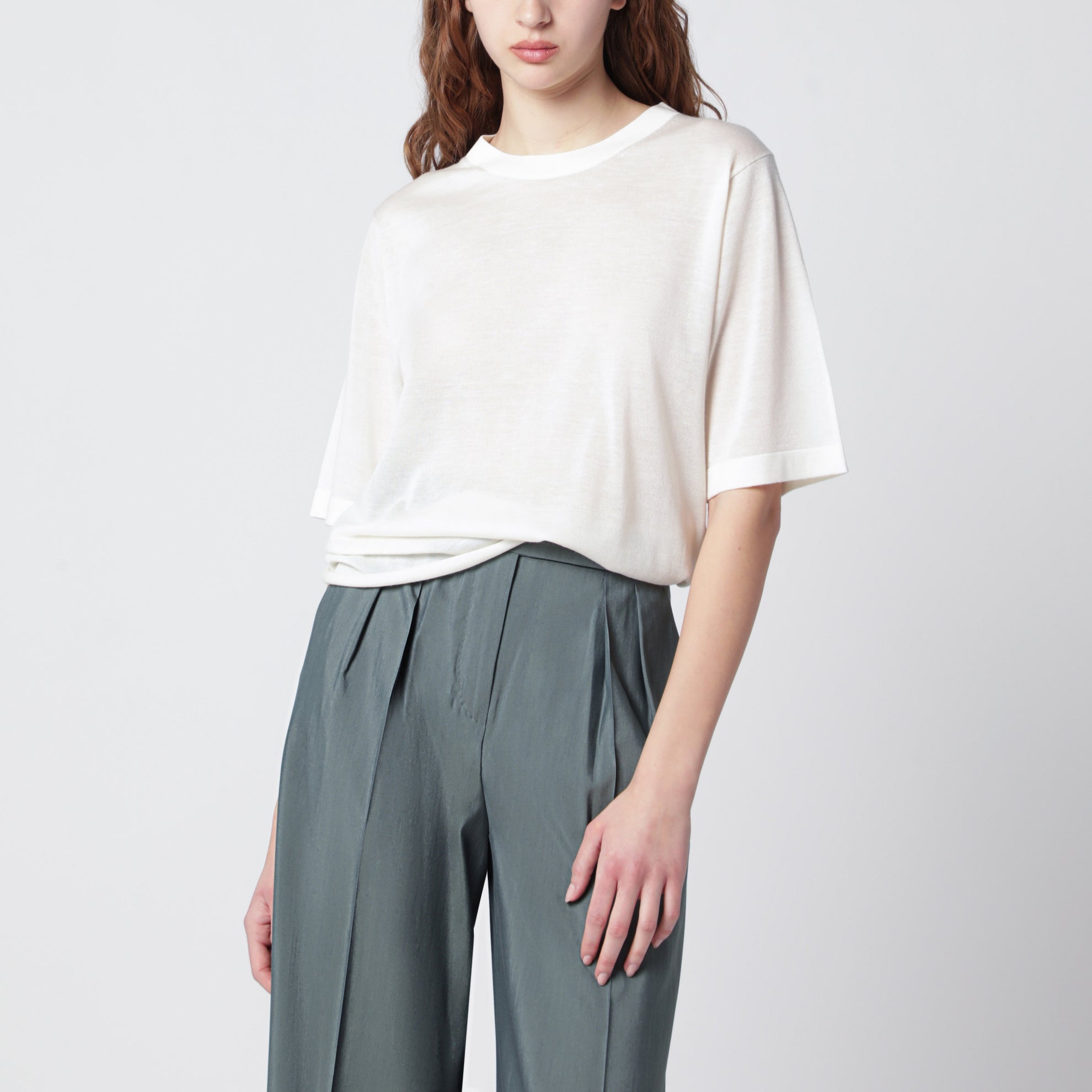 Ivory Nala Fluid Cashmere Top